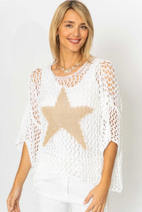 Crochet Top With Gold Star  Design