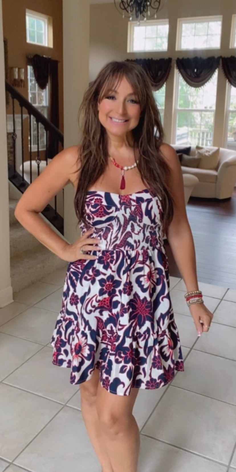 Floral Print Mini Dress (Turkish Collection)