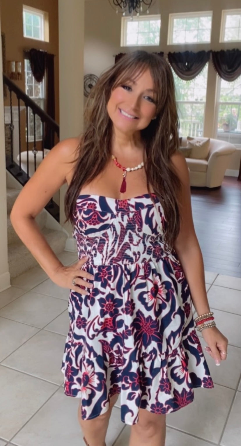 Floral Print Mini Dress (Turkish Collection)