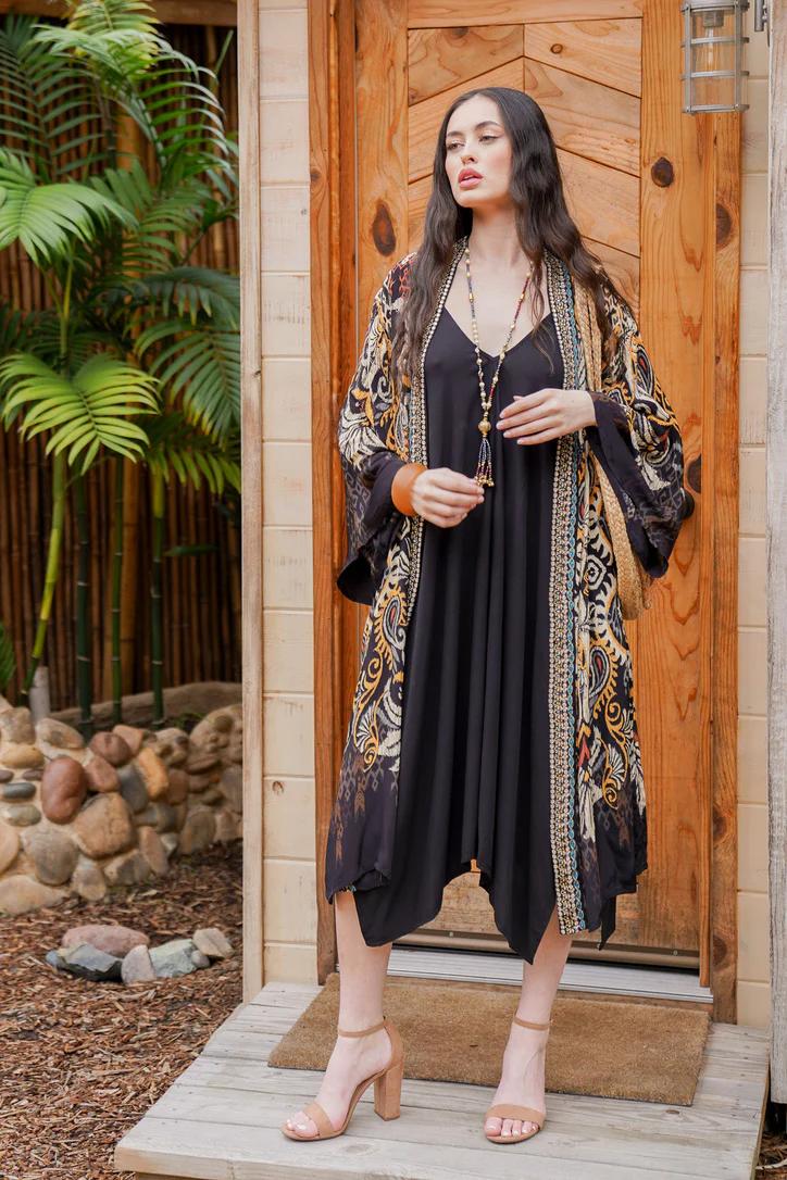 Bali Jeweled Long Kimono