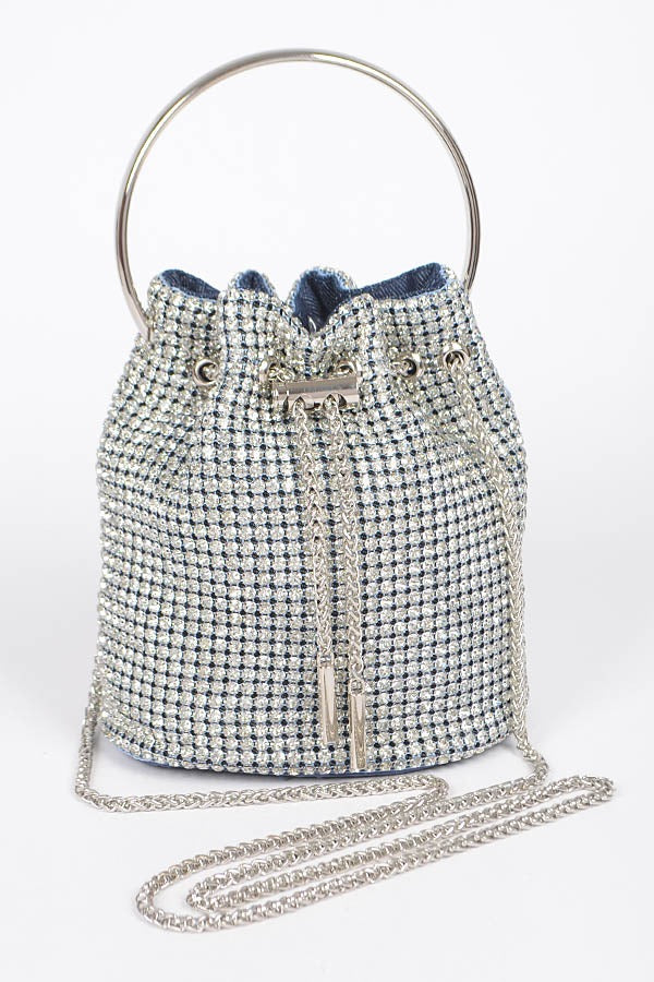 Rhinestone Bucket Style Handbag