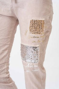 Sequins Patch Jegging (Additional Colors Available)