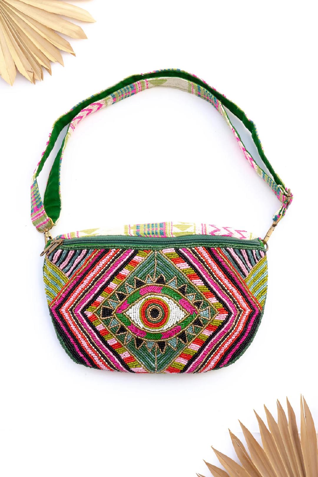 Hand Beaded Bali Hip Bag (Additional Color Styles Available)