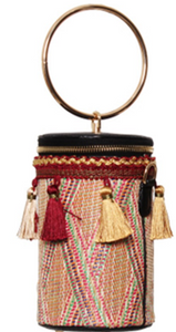 Multicolor Fashion Round Tassel Crossbody Bag
