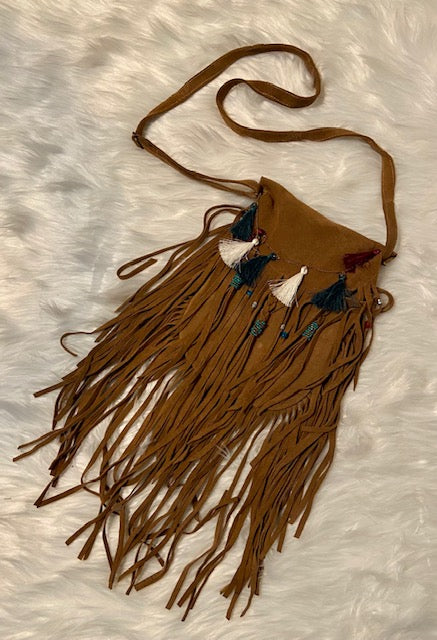 Leather Fringe Purse (Additional Colors Available)