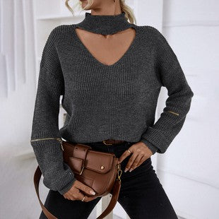 Choker Neckline Sweater