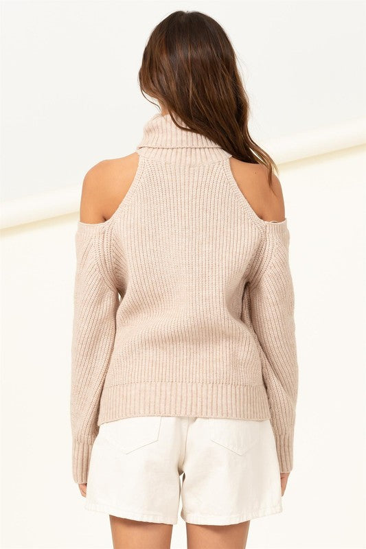 Turtleneck Cut Out Sweater